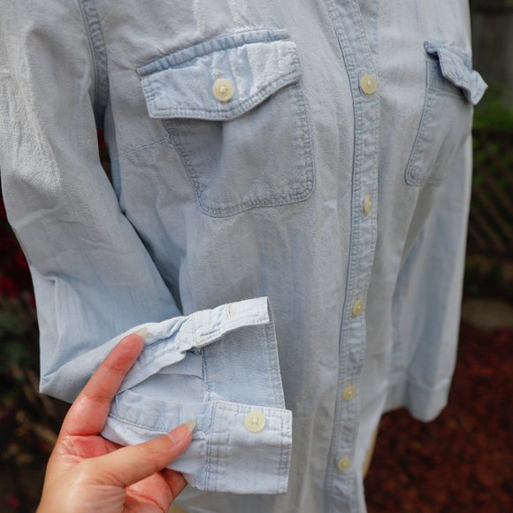 Chambray Button Up Shirt - Picture 2 of 8